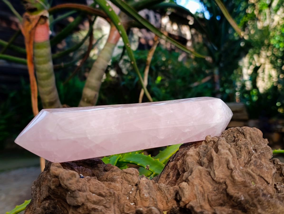 Polished Double Terminated Rose Quartz Crystals x 4 From Madagascar