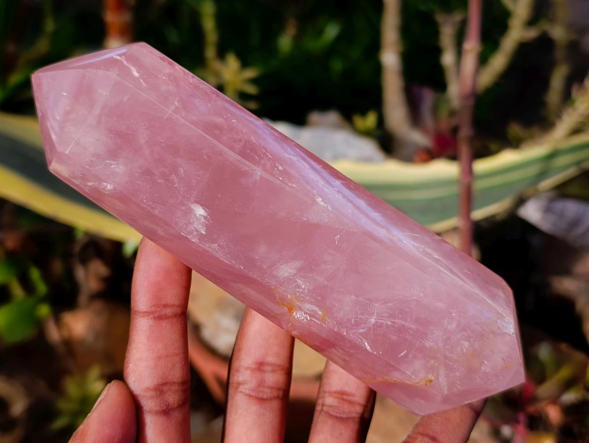 Polished Double Terminated Rose Quartz Crystals x 4 From Madagascar