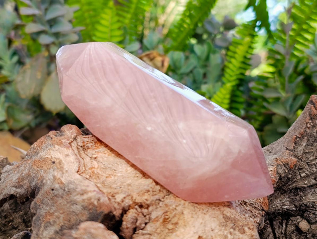 Polished Double Terminated Rose Quartz Crystals x 4 From Madagascar - Toprock Gemstones and Minerals 