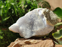 Natural Blue Lace Agate Geode Specimens x 4 From Nsanje, Malawi