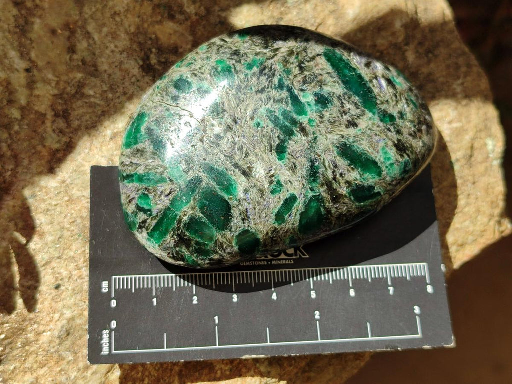 Polished Emerald Mica 'Mutokolite' Free Forms x 6 From Mutoko, Zimbabwe