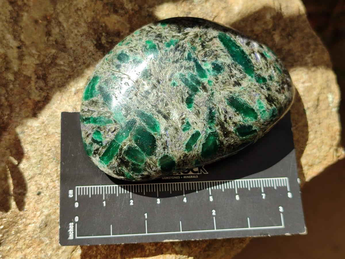 Polished Emerald Mica 'Mutokolite' Free Forms x 6 From Mutoko, Zimbabwe
