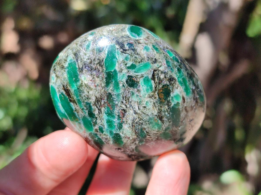 Polished Emerald Mica 'Mutokolite' Free Forms x 6 From Mutoko, Zimbabwe