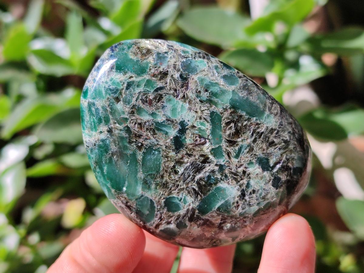 Polished Emerald Mica 'Mutokolite' Free Forms x 6 From Mutoko, Zimbabwe