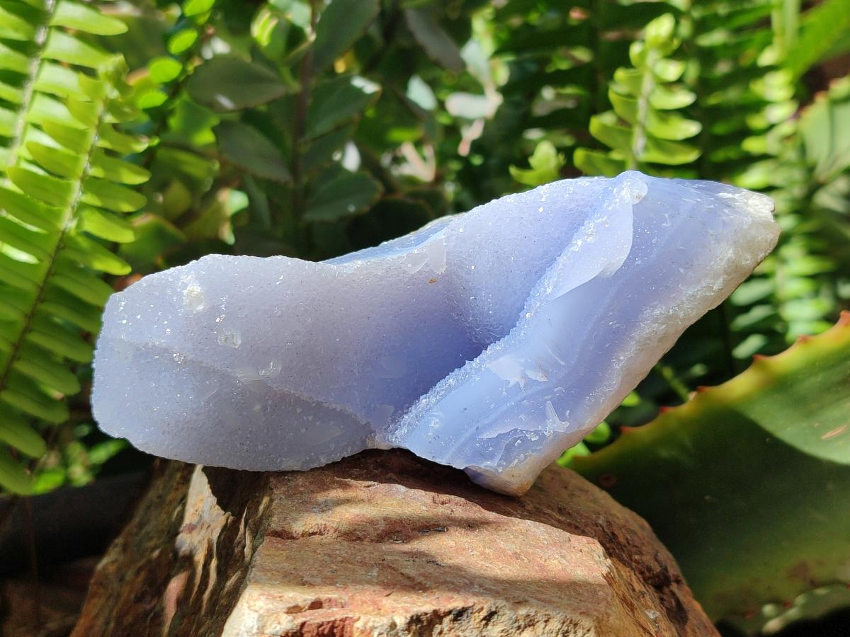 Natural Blue Lace Agate Geode Specimens x 6 From Nsanje, Malawi