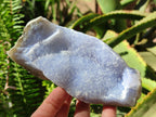 Natural Blue Lace Agate Geode Specimens x 6 From Nsanje, Malawi