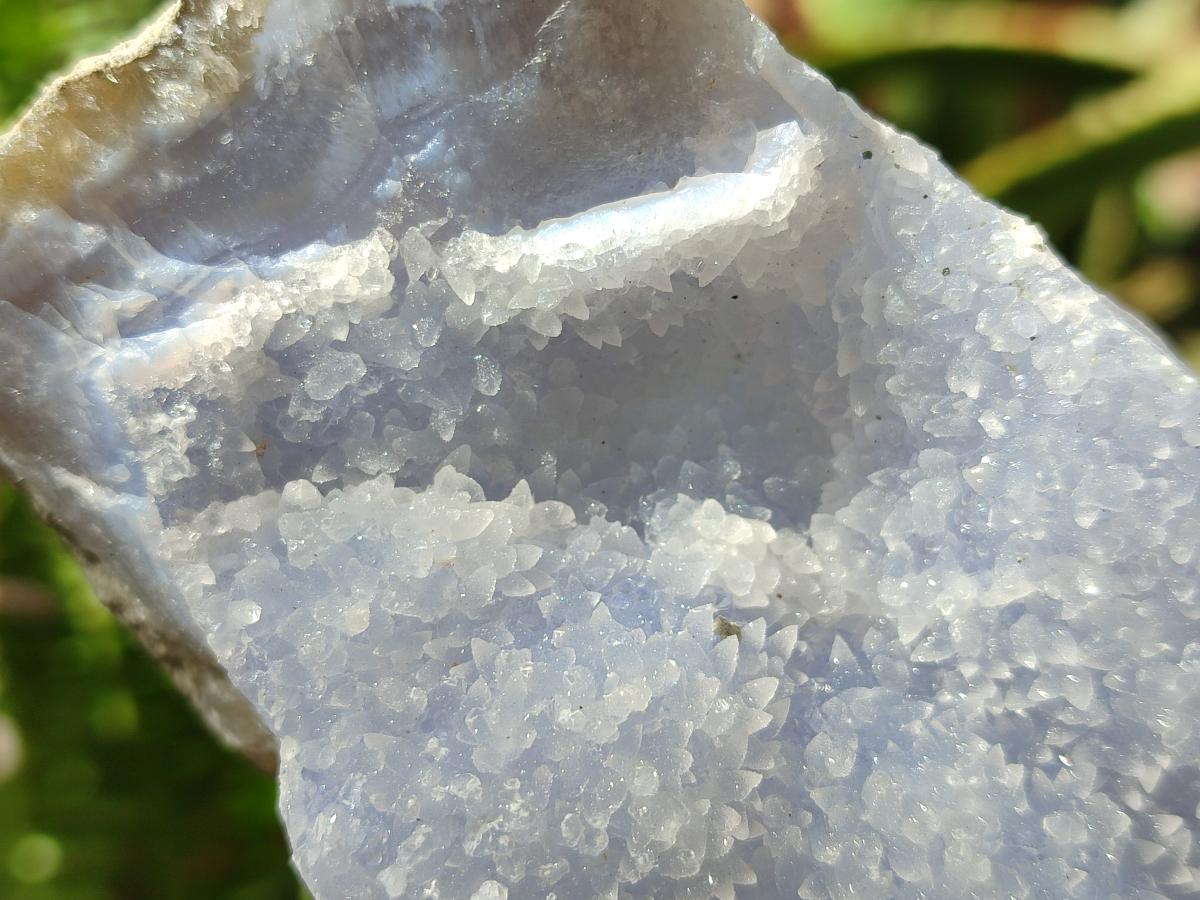 Natural Blue Lace Agate Geode Specimens x 6 From Nsanje, Malawi