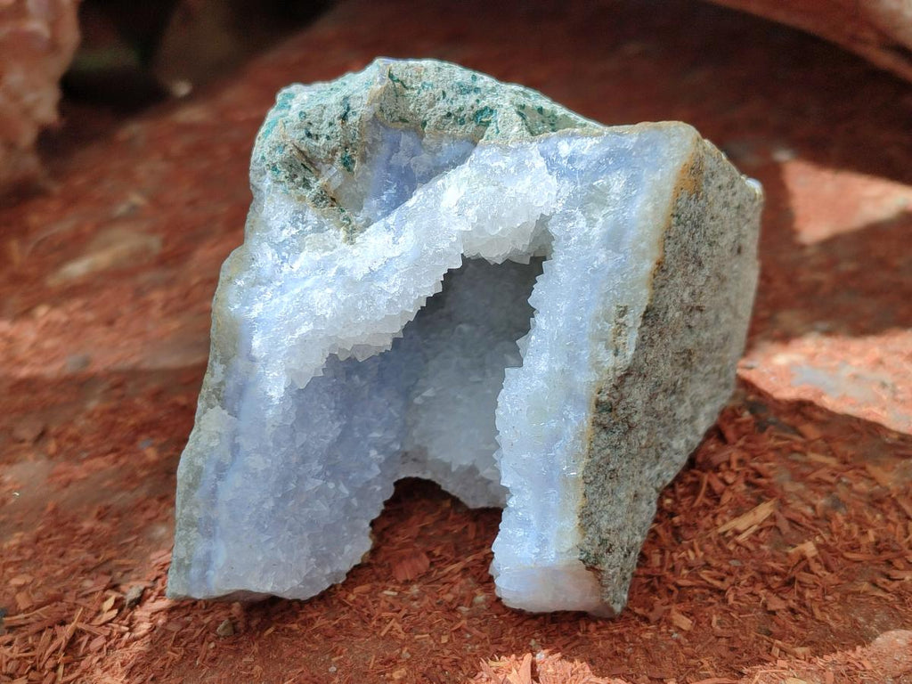 Natural Blue Lace Agate Geode Specimens x 6 From Nsanje, Malawi