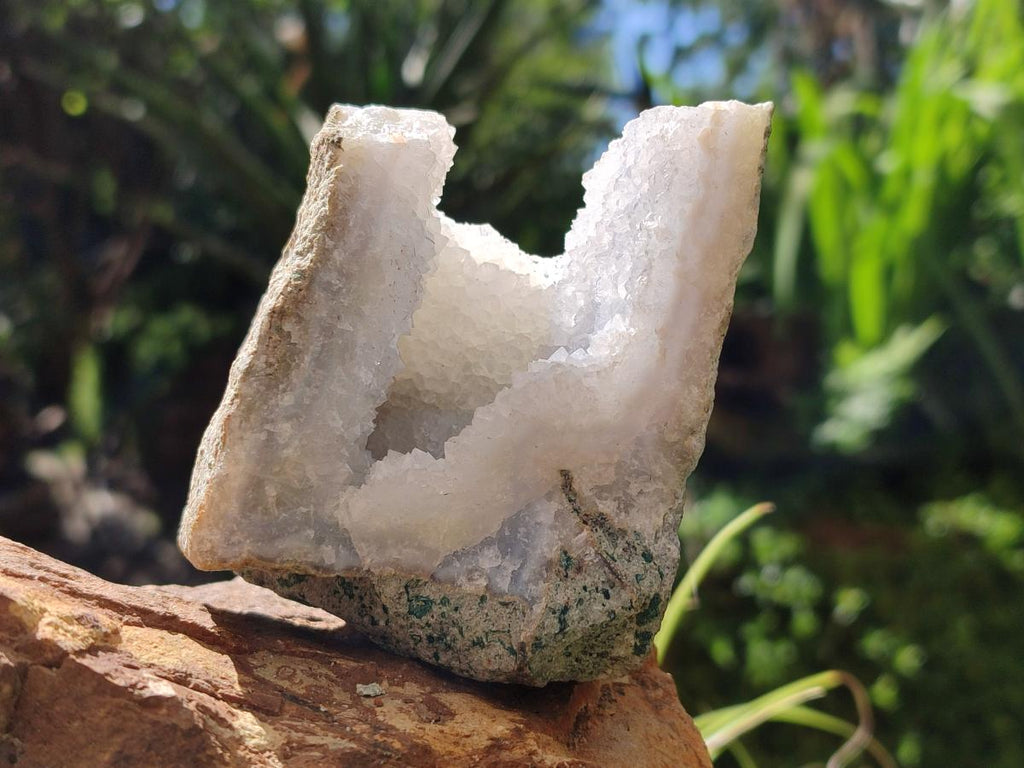 Natural Blue Lace Agate Geode Specimens x 6 From Nsanje, Malawi