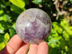 Polished Chevron Amethyst Spheres x 3 From Madagascar