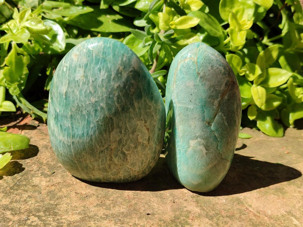 Polished Amazonite Standing Free Forms x 3 From Madagascar