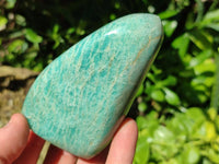 Polished Amazonite Standing Free Forms x 3 From Madagascar