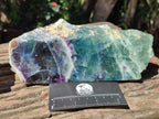 Polished On One Side Watermelon Fluorite Slices x 3 From Uis, Namibia