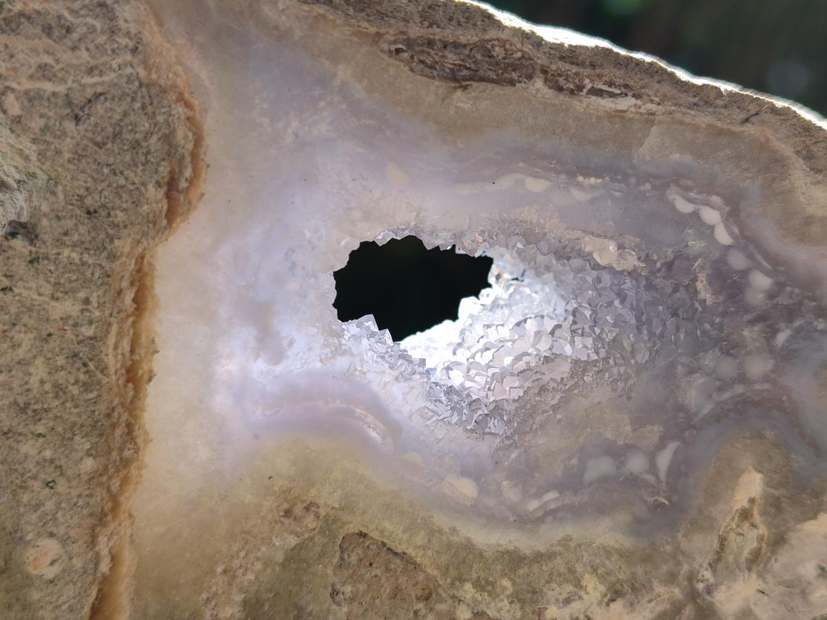 Polished On One Side Blue Lace Agate Geodes x 6 From Nsanje, Malawi