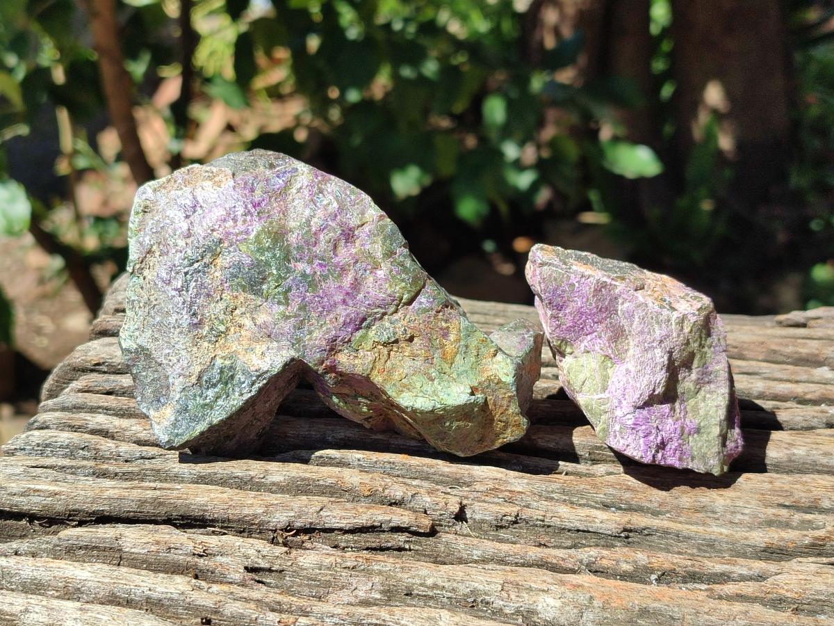 Natural Stichtite Cobbed Specimens x 8 From Barberton, South Africa