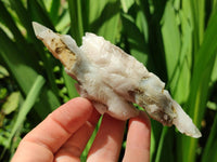 Natural Drusy Quartz Coated Spearhead Calcite Specimens x 12 From Albert's Mountain, Lesotho