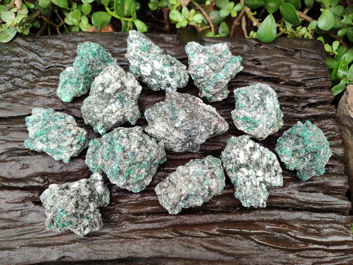 Natural Emerald Mica 'Mutokolite' Cobbed Specimens x 12 From Mutoko, Zimbabwe