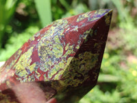 Polished Bastite Dragons Blood Stone Points x 4 From Tshipise, South Africa