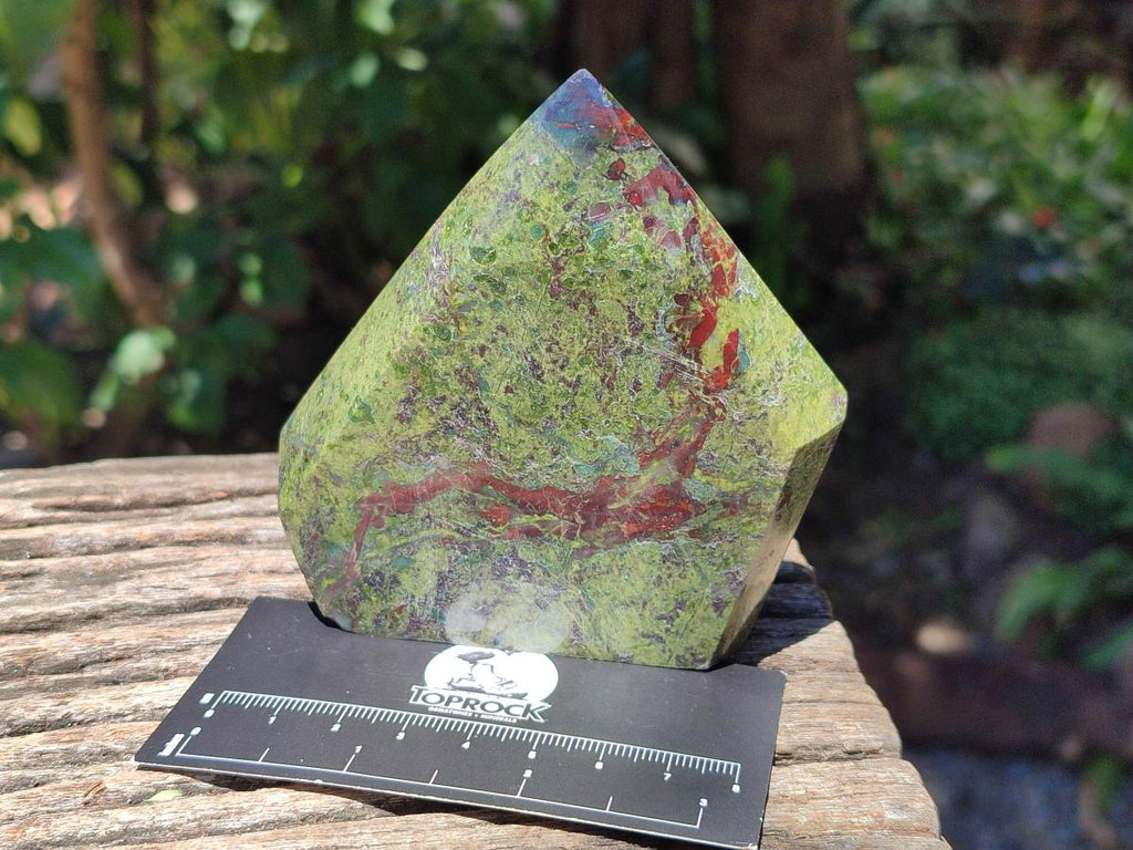 Polished Bastite Dragons Blood Stone Points x 4 From Tshipise, South Africa - Toprock Gemstones and Minerals 