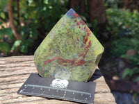 Polished Bastite Dragons Blood Stone Points x 4 From Tshipise, South Africa