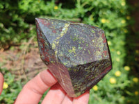 Polished Bastite Dragons Blood Stone Points x 4 From Tshipise, South Africa