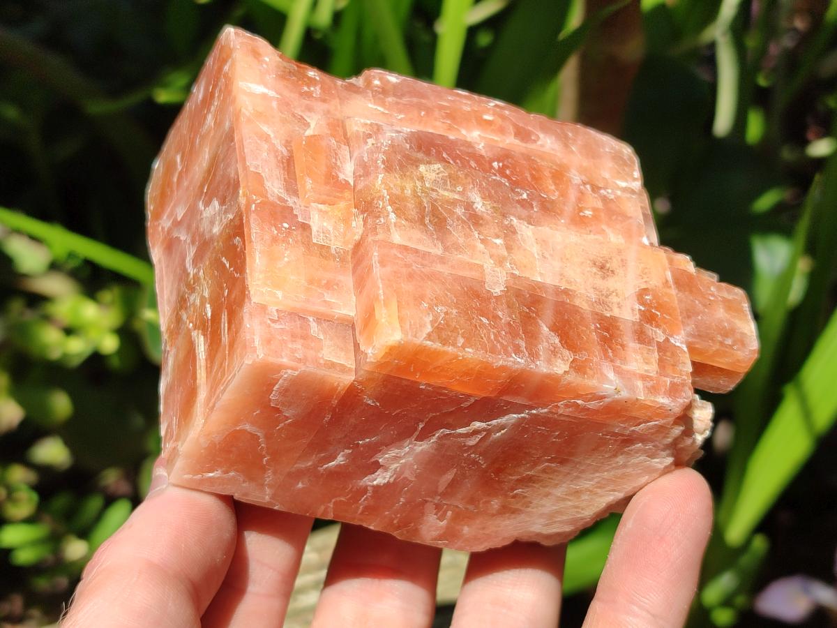 Natural Sunset Orange Calcite Specimens x 4 From Spitzkop, Namibia