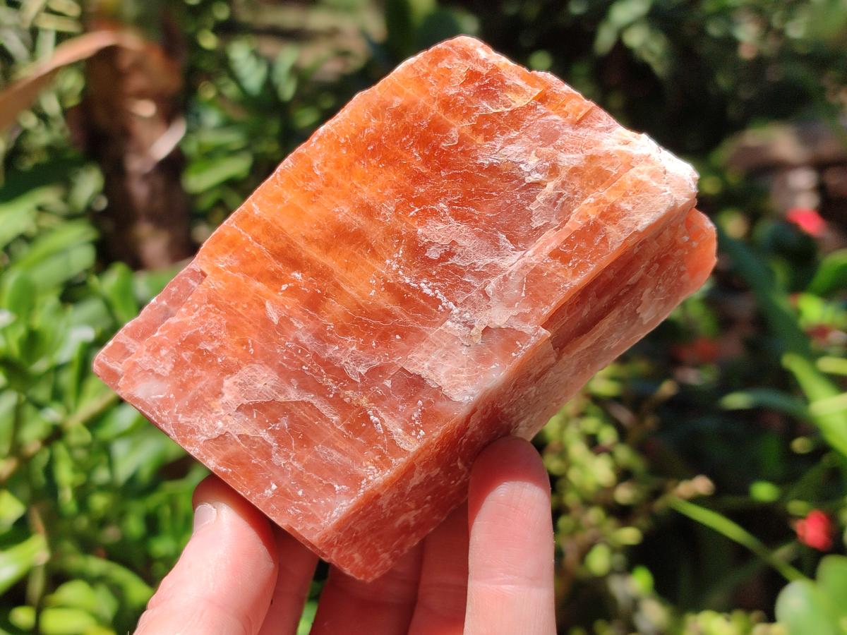 Natural Sunset Orange Calcite Specimens x 4 From Spitzkop, Namibia