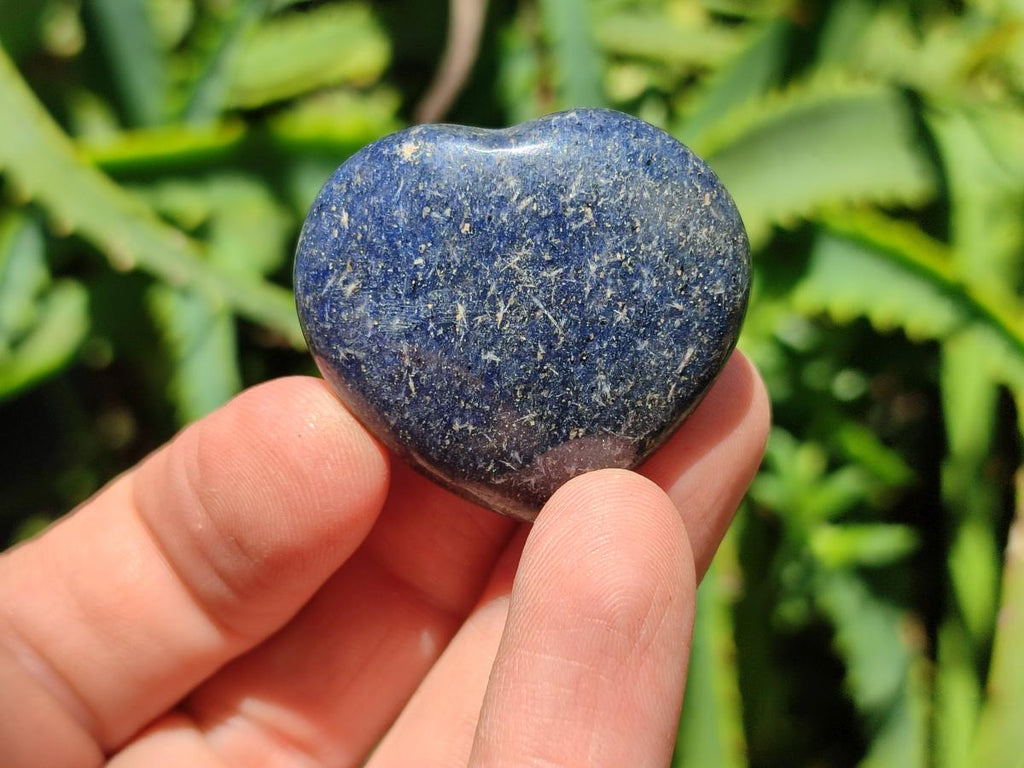 Polished Lazulite Hearts x 35 From Madagascar