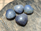 Polished Lazulite Hearts x 35 From Madagascar