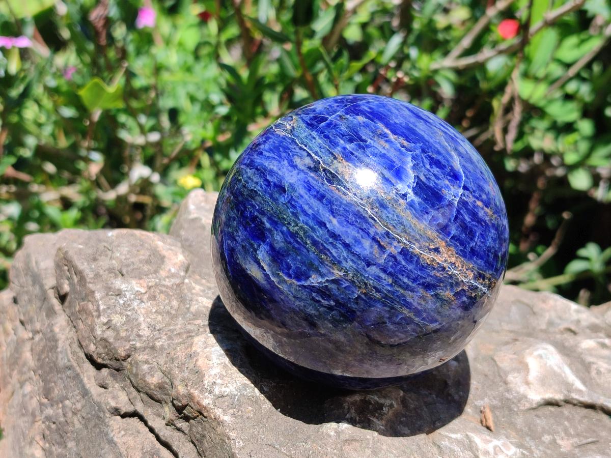 Polished Sodalite Spheres x 2 From Kunene River, Namibia