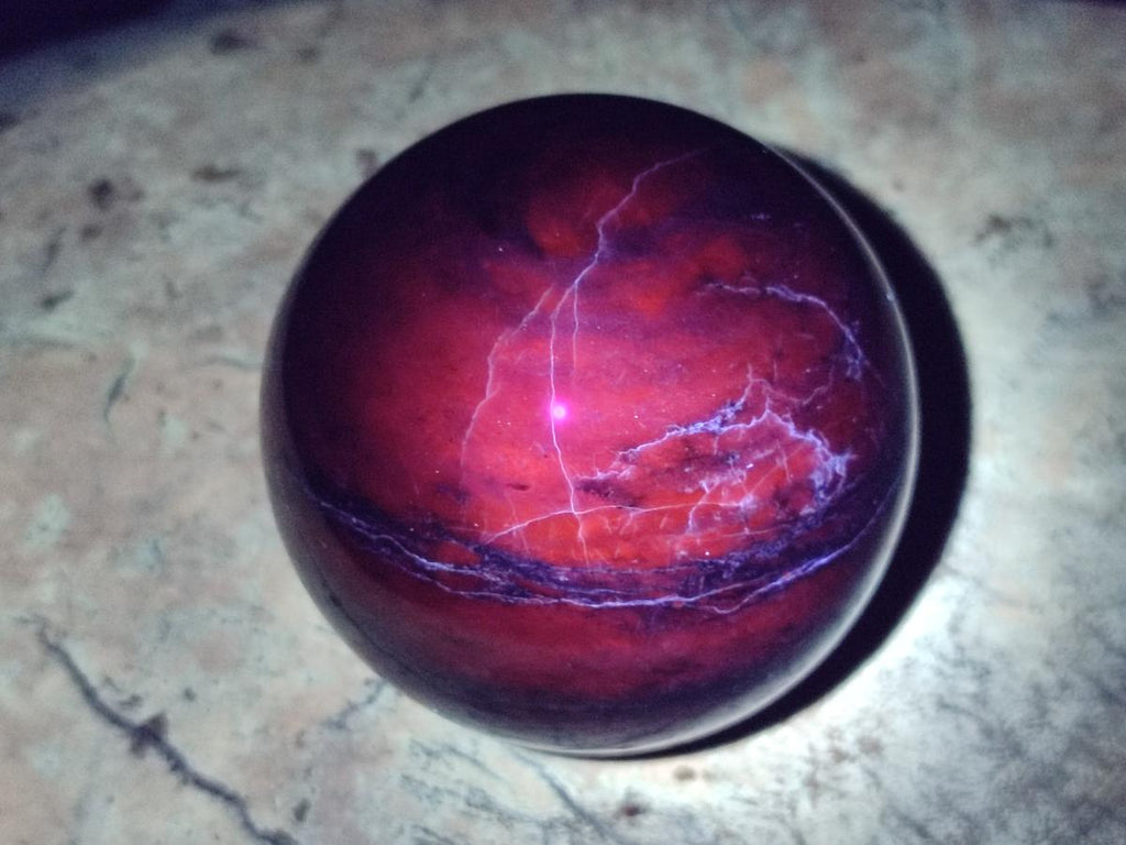 Polished Sodalite Spheres x 2 From Kunene River, Namibia