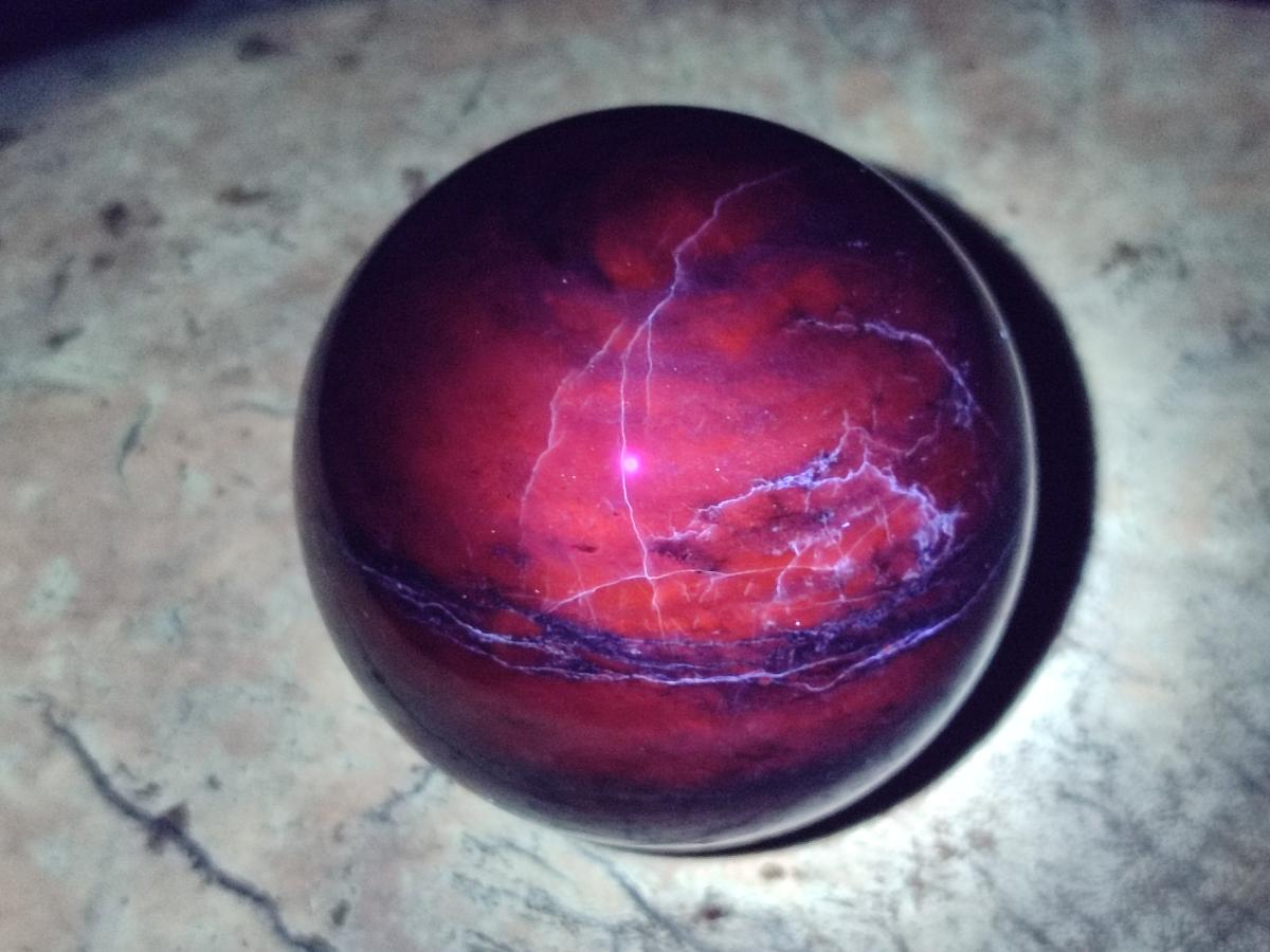 Polished Sodalite Spheres x 2 From Kunene River, Namibia