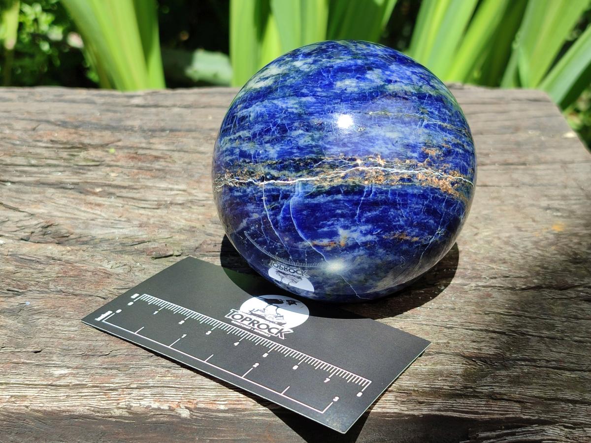 Polished Sodalite Spheres x 2 From Kunene River, Namibia