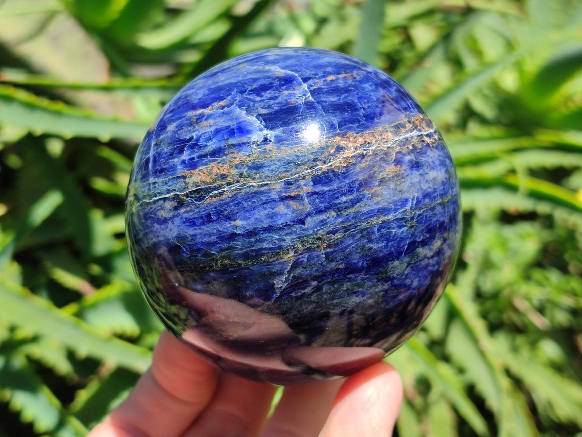Polished Sodalite Spheres x 2 From Kunene River, Namibia