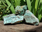 Natural Drusy Coated Chrysocolla On Dolomite Specimens x 6 From Likasi, Congo