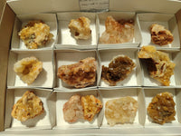 Natural Golden Limonite Quartz Clusters x 13 From Solwezi Zambia