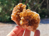 Natural Golden Limonite Quartz Clusters x 13 From Solwezi Zambia
