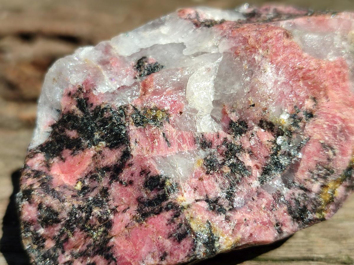 Natural Rhodonite Cobbed Specimens x 6 From Rhusinga, Zimbabwe