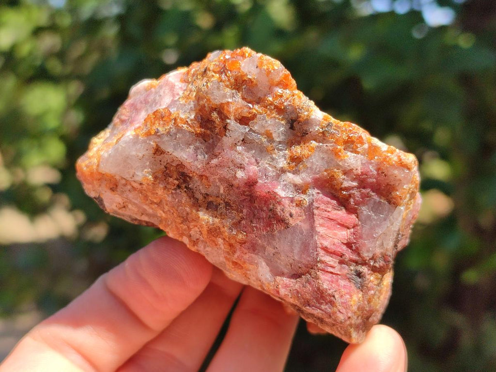Natural Rhodonite Cobbed Specimens x 6 From Rhusinga, Zimbabwe
