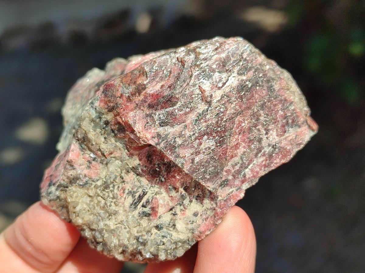 Natural Rhodonite Cobbed Specimens x 6 From Rhusinga, Zimbabwe