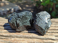 Natural Schorl Black Tourmaline Specimens x 6 From Erongo, Namibia