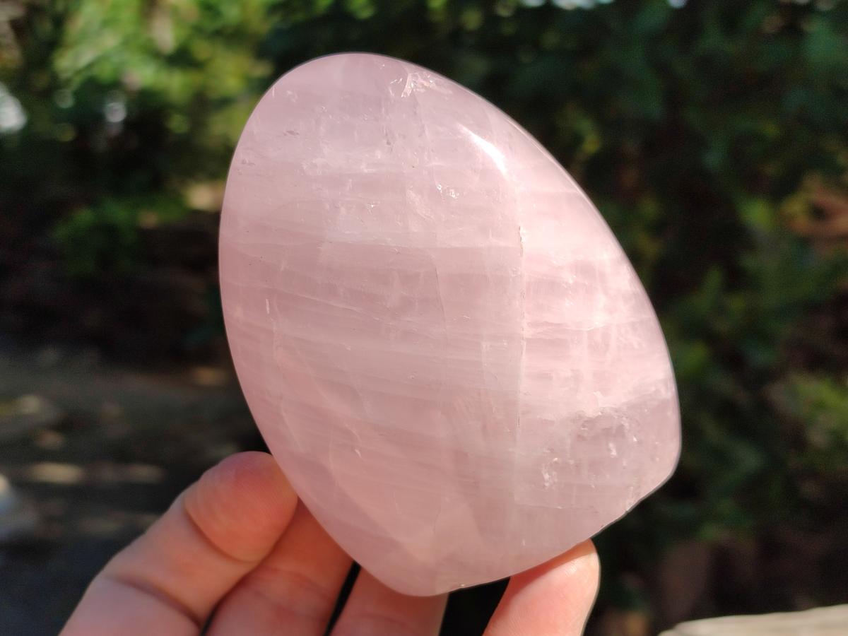 Polished Rose Quartz Standing Free Forms x 4 From Madagascar