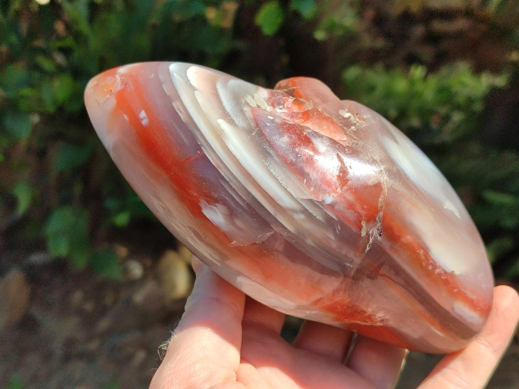 Polished Strawberry Agate Nodules x 2 From Zululand, South Africa
