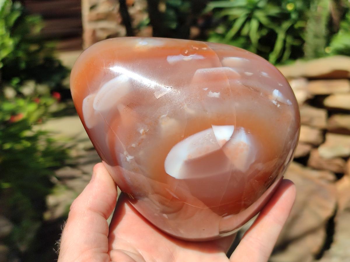 Polished Strawberry Agate Nodules x 2 From Zululand, South Africa
