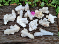 Natural Drusy Snow Finger Crystals x 12 From Albert's Mountain , Lesotho