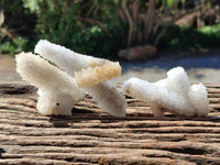Natural Drusy Snow Finger Crystals x 12 From Albert's Mountain , Lesotho