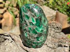 Polished Emerald Mica 'Mutokolite' Standing Free Forms x 3 From Mutoko, Zimbabwe
