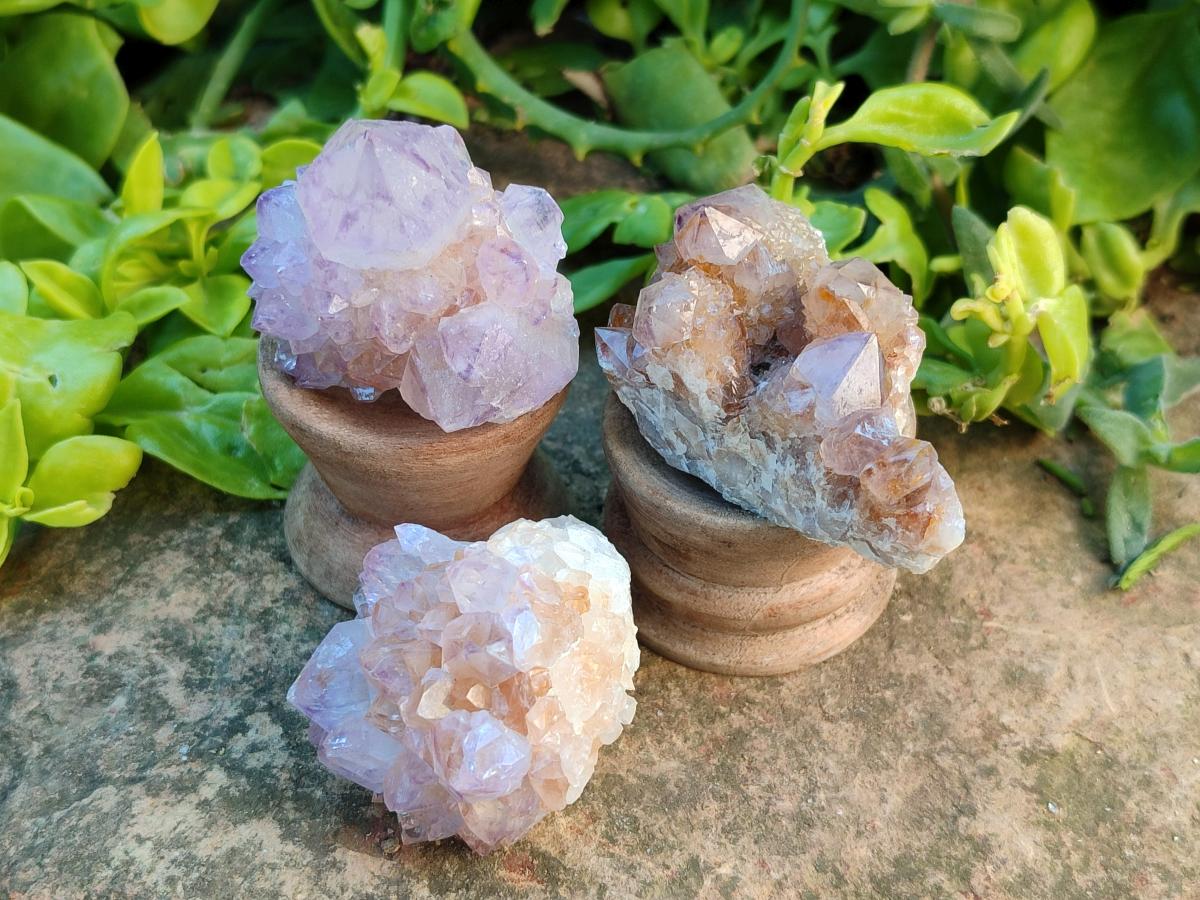 Natural Sunburst Amethyst Spirit Clusters x 20 From Boekenhouthoek, South Africa