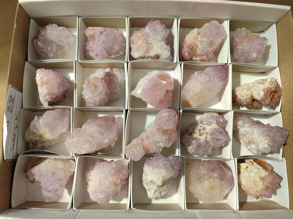 Natural Sunburst Amethyst Spirit Clusters x 20 From Boekenhouthoek, South Africa