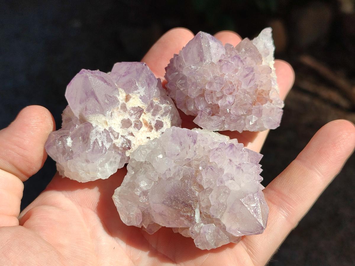 Natural Sunburst Amethyst Spirit Clusters x 20 From Boekenhouthoek, South Africa